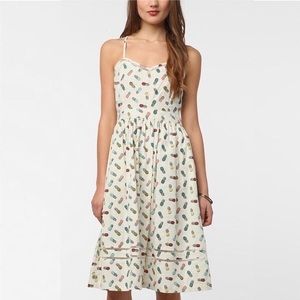 Urban Outfitters pineapple print midi dress